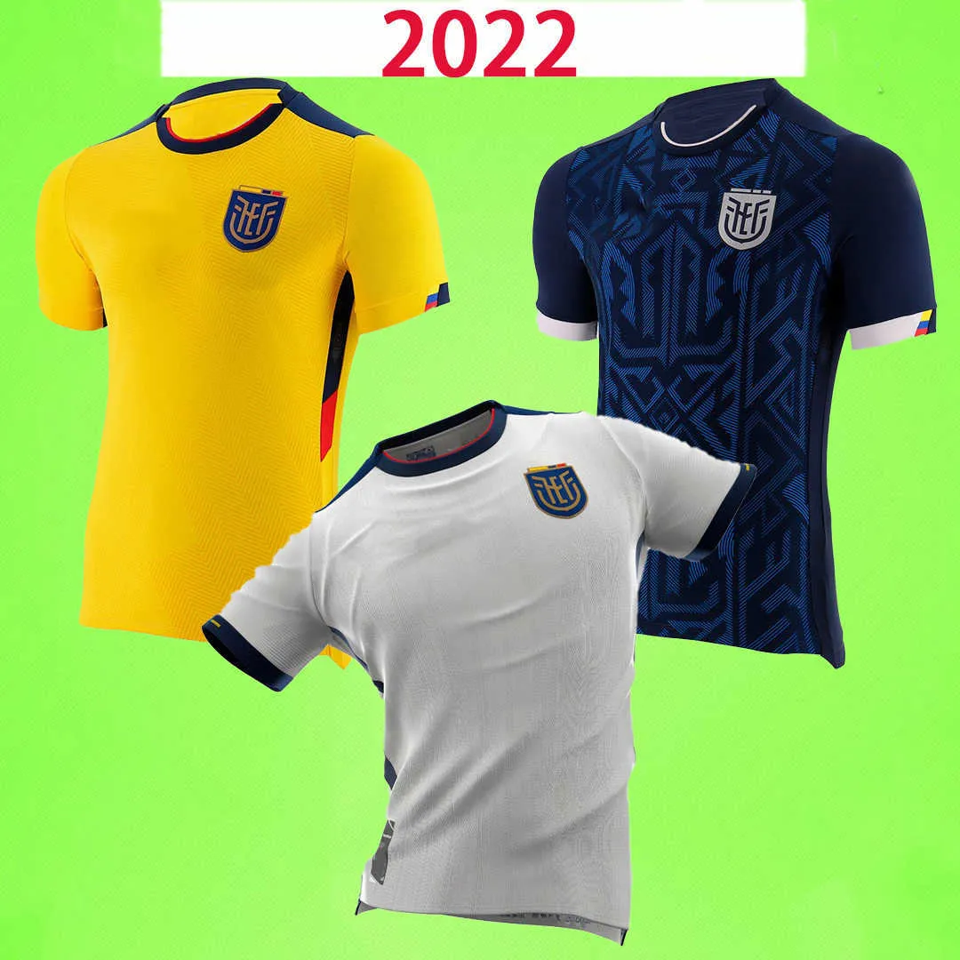 2022 Copa do Mundo Equador Jersey de futebol 22 23 Ibarra mena precido adulto masculino camisa de futebol masculino Kit 2023 uniforme em casa fora Seleção nacional