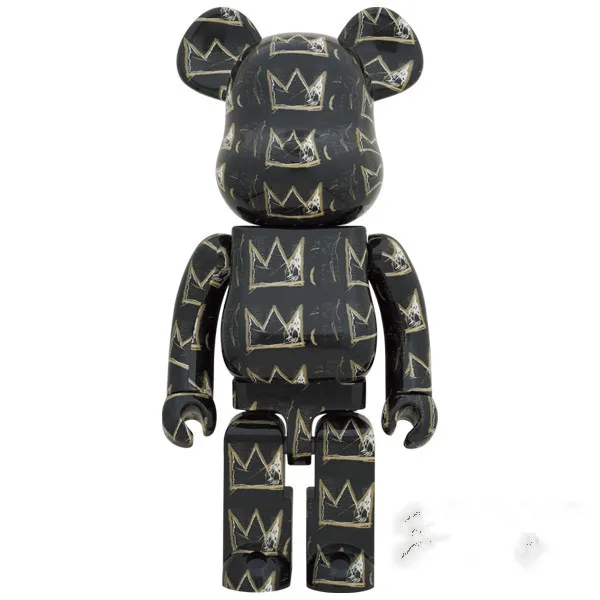 새로운 400% Bearbrick Action Toy Figures 28cm Jean-Michel Basquiat Limited Collection Fashion Accessories Medicom Toys