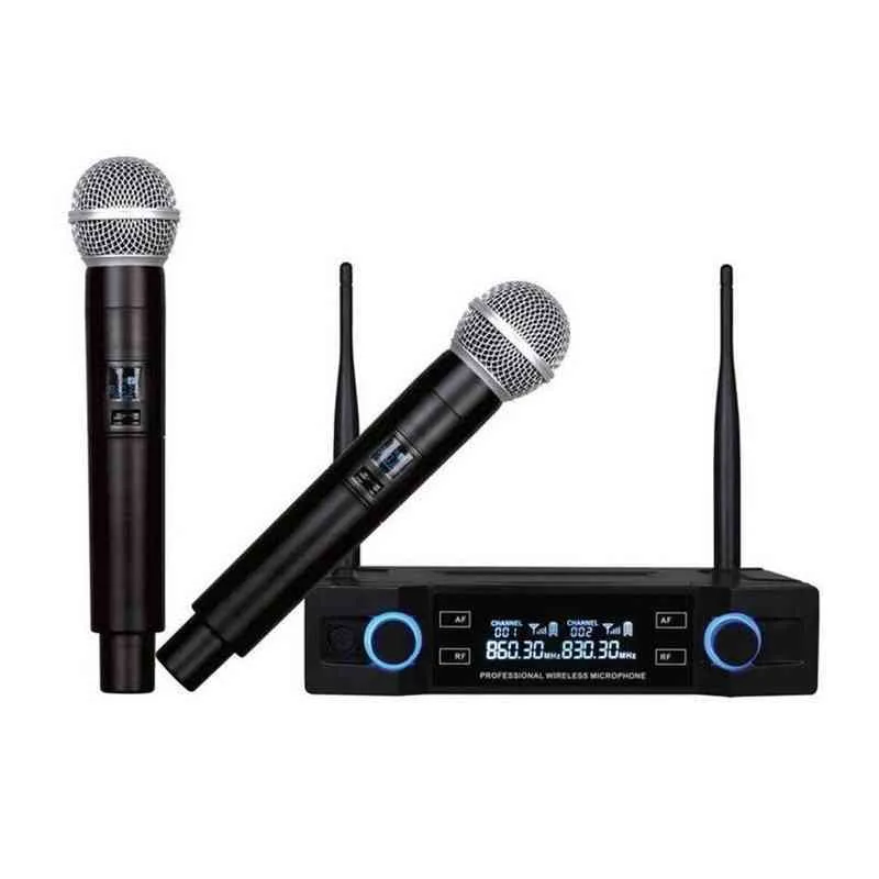 Professional Wireless Two-Channel Handheld zingyou microphone for KTV Karaoke and Parties - Adjustable Frequency Singing Machine Mic T220916 Professional Wireless Two-Channel Handheld zingyou microphone for KTV Karaoke and Parties - Adjustable Frequency Singing Machine Mic T220916