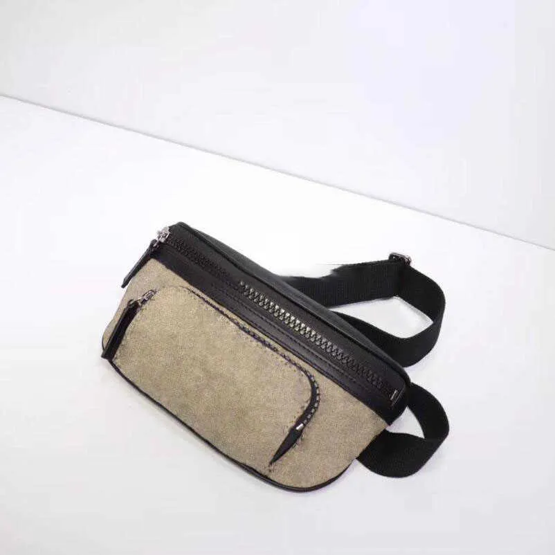 Bolso de cinturón de pecho de diseñador Estilo clásico Mujeres y hombres Moda Bolsos de cintura Cuero genuino impreso