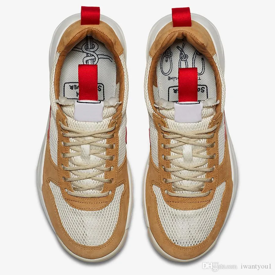 Sneakers di marca Tom Sachs x Mars Yard 2.0 TS Scarpe da corsa da donna per uomo Natural Sport Red Maple Edition Sneakers in edizione limitata