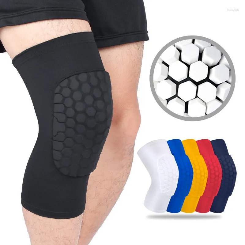 Knie -pads 1 stks Honeycomb Eva Gedekte crashproof been mouw Compressie Braces Jeugdvolle basketbalvolleybalvoetbal