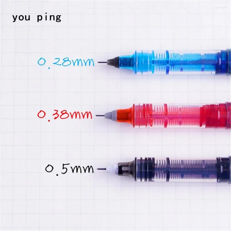 Qualité de luxe Student School Office Stationery Fine Nib Gel stylo Big Ink Capity Ballpoint