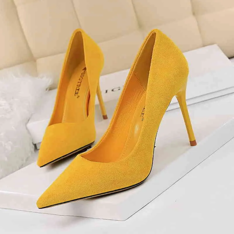 825-3 Sandały Koreańska moda Prosta cienki obcas wysoka zamsz płytkie usta buty damskie seksowne buty