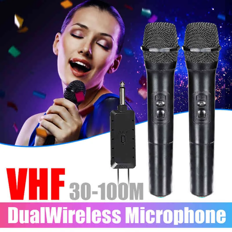 Mikrofony Profesjonalne VHF bezprzewodowe głośnik mikrofonu Bluetooth Handheld karaoke KTV Player Mic Party Mikrofon mikrofonowy dla domu T220916