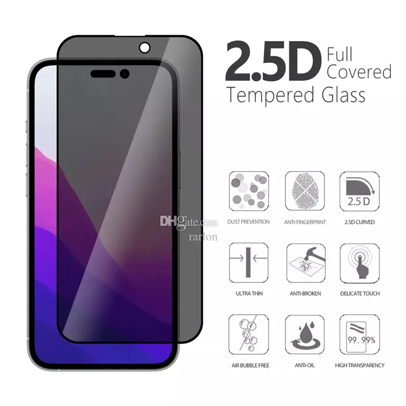 Acquista 5 pezzi di vetro protettivo per iPhone 16 15 12 13 14 7 8 6 Plus per Samsung Redmi 13C 12C 12 Pellicola protettiva per schermo per iPhone X XS XR