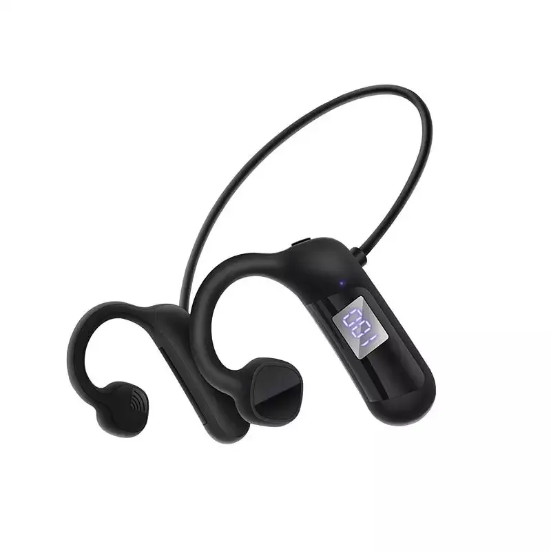 AKZ-G2 ハンズフリー ヘッドバンド ヘッドセット イヤホン オープン耳骨伝導ワイヤレスヘッドフォン TF カード付き