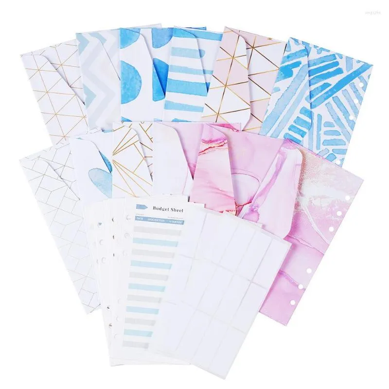 Gift Wrap 48pcs/Set Budget Envelope A6 Binderbladen voor Cash System Accounting Supplies met labelstickers