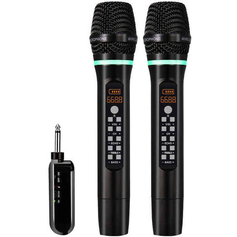 Mikrofonlar Profesyonel UHF Kablosuz Mikrofon El Bluetooth Karaoke Mikrofon Kayıt Stüdyosu Ev Partisi Şarkı Söylemek Araba Konuşmacısı T220916