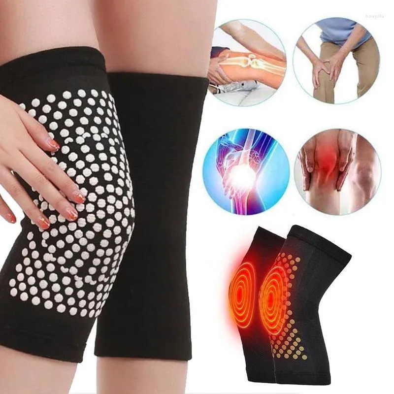 Knie -pads 2pcs Zelfverwarming Ondersteuningskussen Brace Warm voor artritis gewricht Pijn Verlichting Recovery Belt Massager Been Warmer