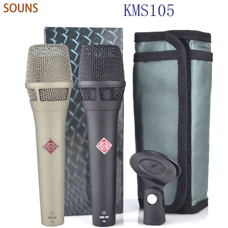 Microphones KMS105 Microphone professionnel Microphone de qualité supérieure KMS105 Gamiage Karaoke Studio microphone Microfone Condensador KMS105 avec T220916