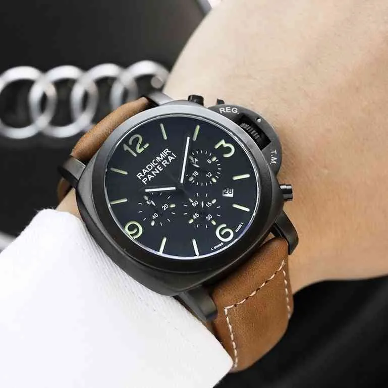 Mens Watch High Quality Designer Classic Men Watches Leather Waterproof Chronograph Business Jam 0l8m