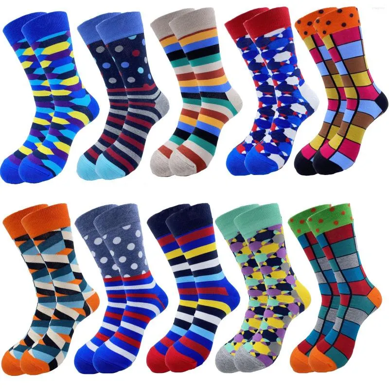 Men's Socks Men Fashion Print Harajuku Cotton Sports Running Crew Cool Funny Hiphop Casual Pastel Pack Long Tube Set