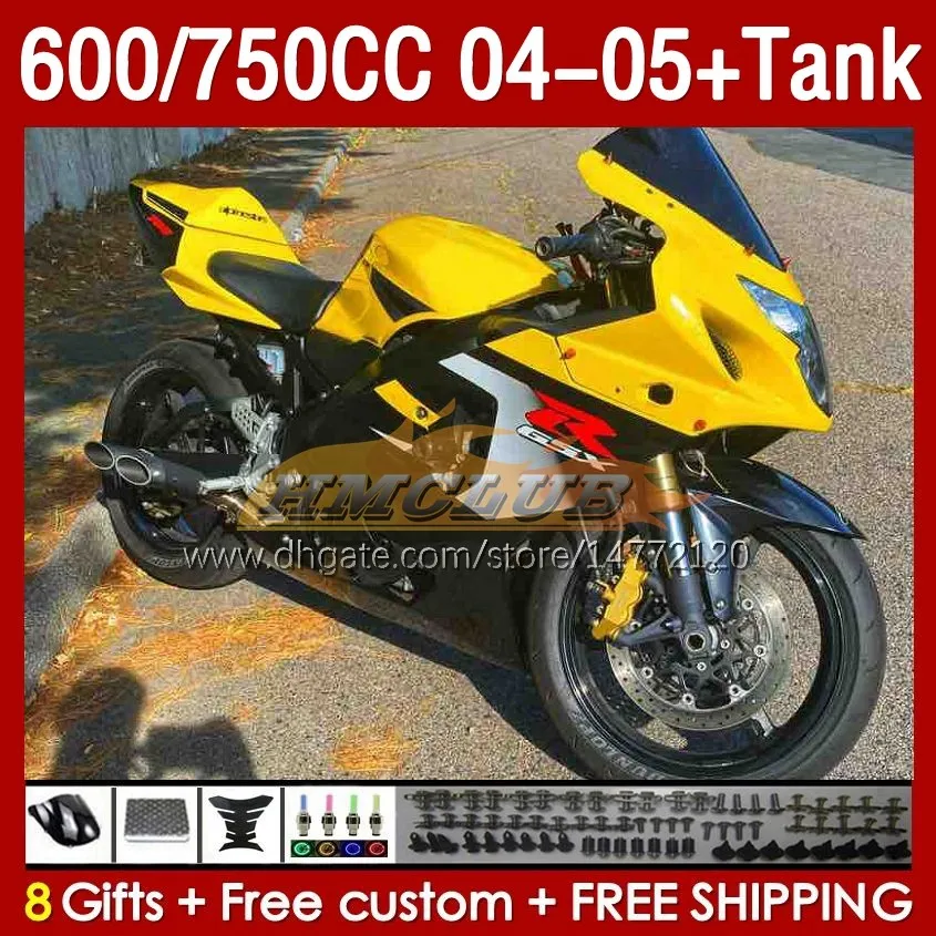 OEM Fairings Tank för Suzuki GSXR600 750cc GSXR-750 K4 GSX-R600 04-05 153NO.141 600cc GSXR 600 750 CC GSXR750 04 05 GSXR-600 2004 2005 injektion Mögelmässa