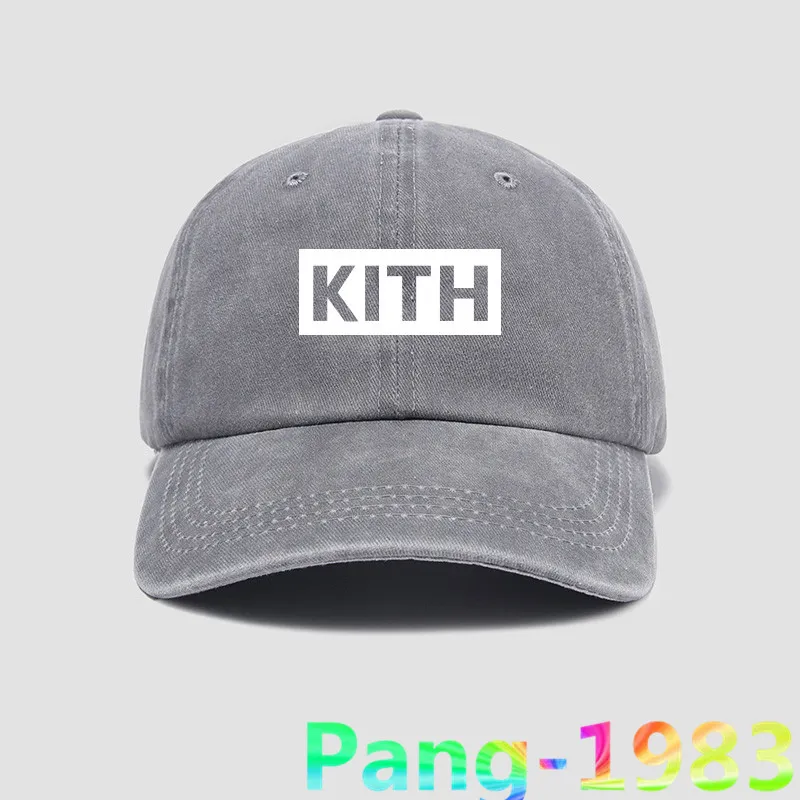 Casquettes de balle Classic White Box Logo KITH Baseball 2022 Hommes Femmes Haute Qualité Parasol Réglable Toile Chapeau De Sport