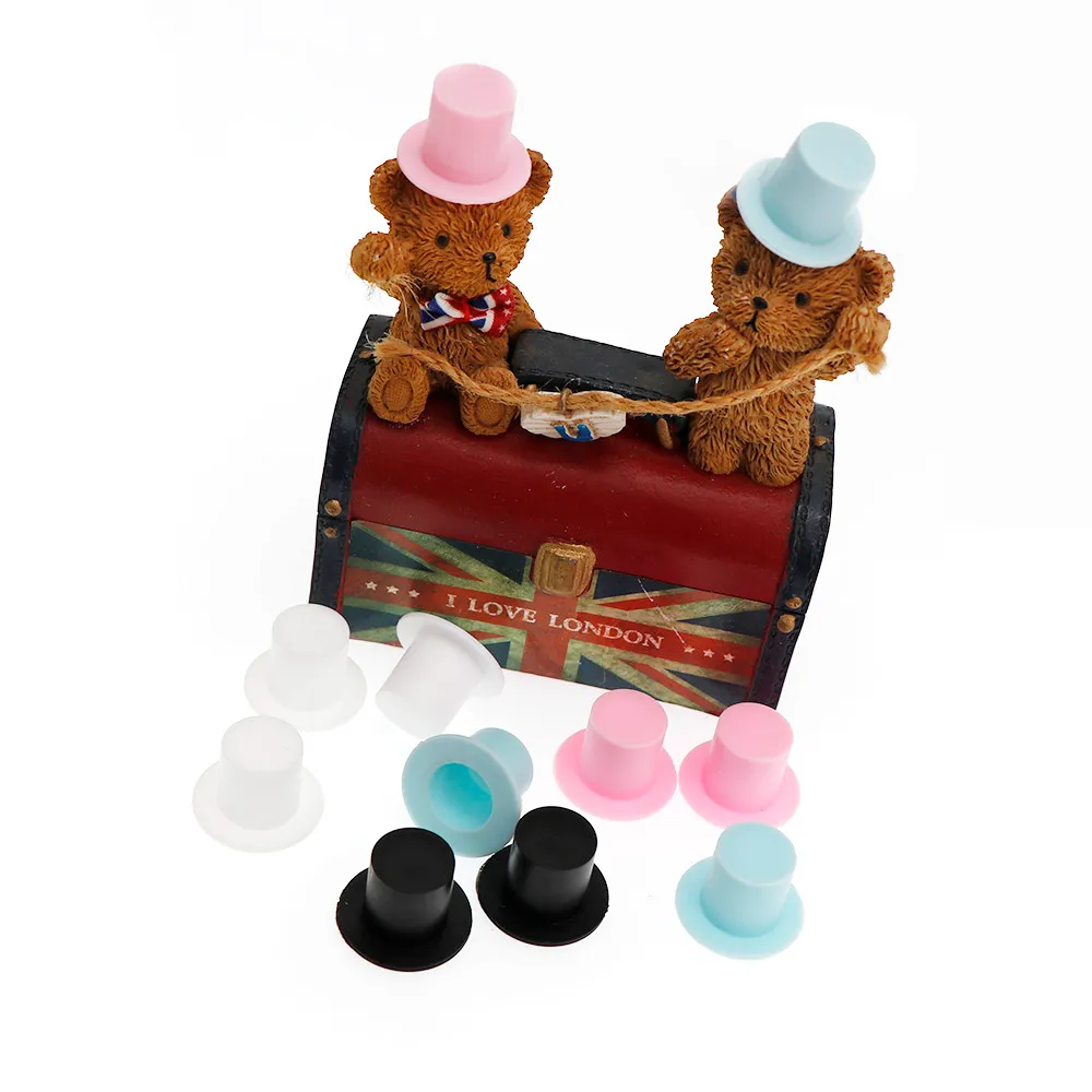 Bahçe ev etkinliği partyparty s 20pc sevimli şapka süsü çocuklar için küçük şapka oyuncaklar hediye mini bebek diy mücevher aksesuarları zanaat dekora ...