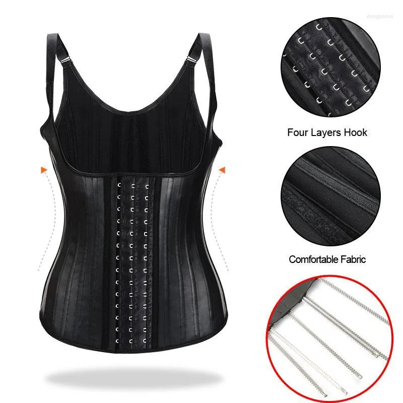 Women's Shapers Latex Waist Trainer Women Binders Modeling Strap Corset Colombian Girdles Body Shapewear Faja Shaper Reductive Sheath