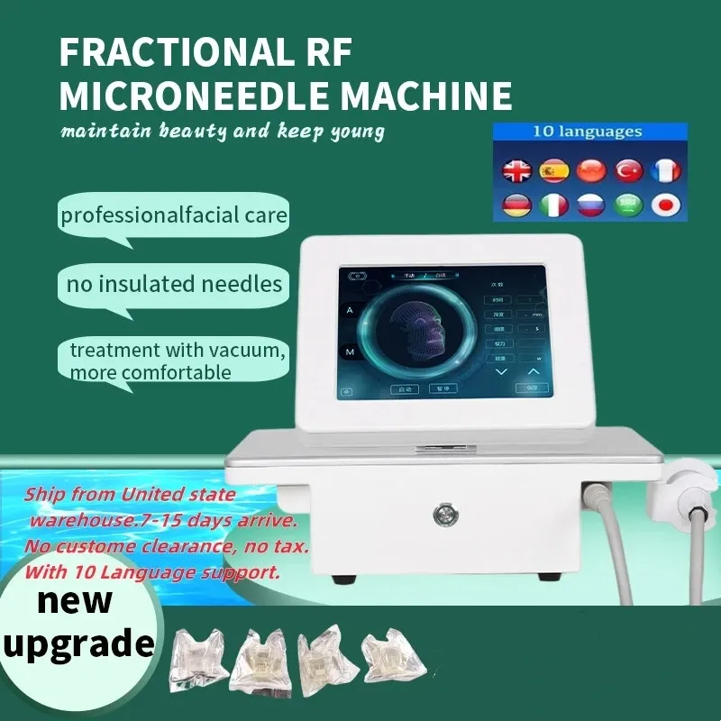 Microagulhamento Equipamento de RF Máquina Removedor de Estrias Microagulhamento Fracionado Salão de Beleza Skin Tight Face Lift