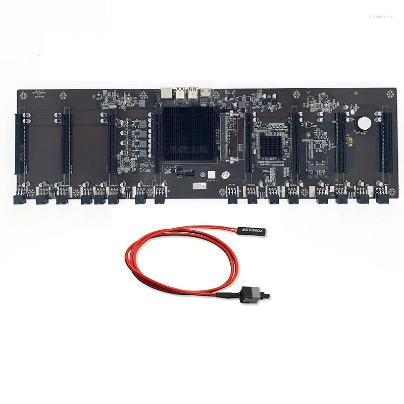 Motherboards Motherboard HM65 mit 847 integrierter CPU BTC Mining Machine 8 Kartensteckplätze DDR3-Speicher für Rx580 1660 GPU