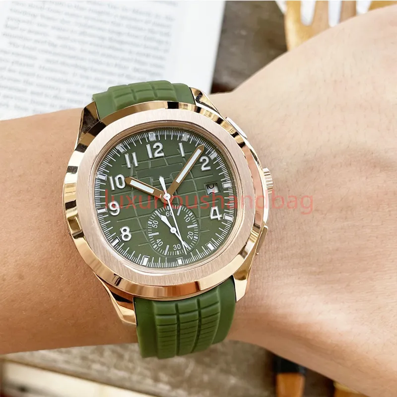 Men's sports watch timing grenade 42mm color tape timing second hand Arabic numeral sapphire crystal glass automatic machine