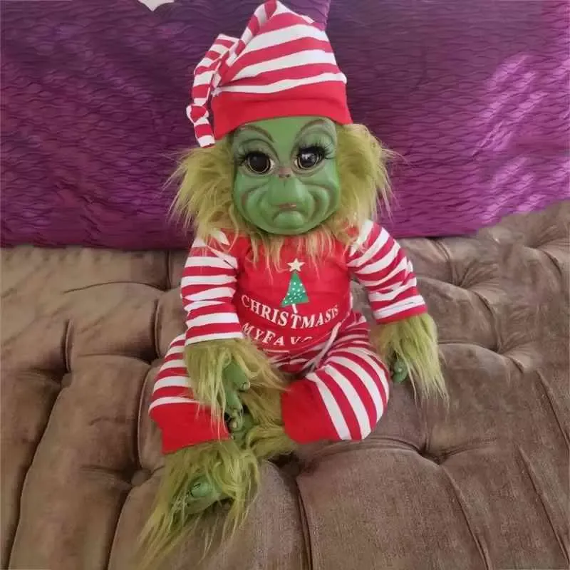 Doll Cute Christmas 20 cm Grinch Baby Stuffed Plush Toy for Kids Home Decoration On Xmas Gifts navidad decor299k