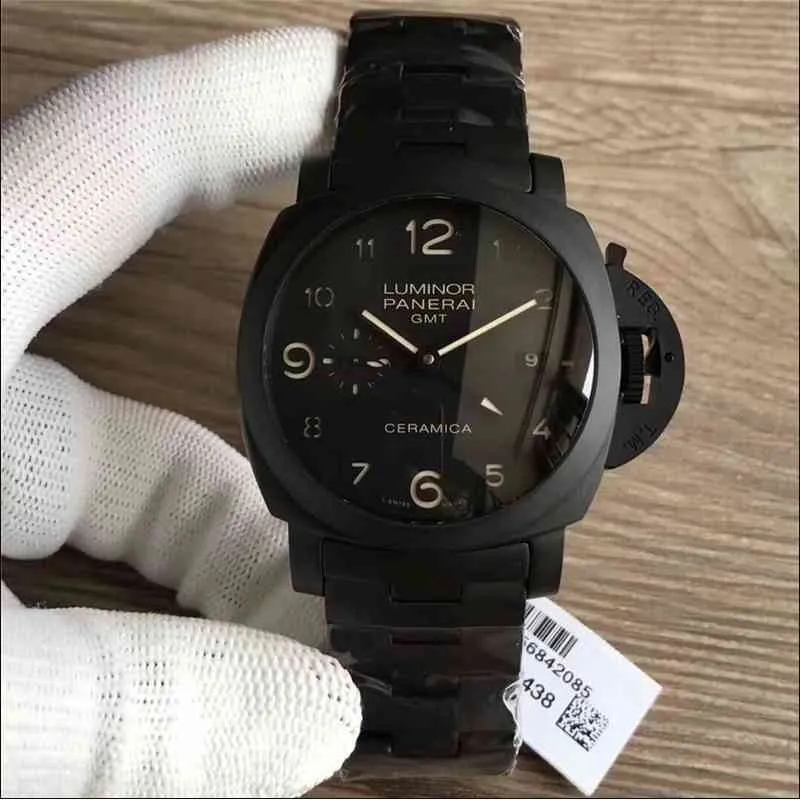 Designer Watch Fashion Mansion Full Ceramic Matte Black Samurai High End Mechanical Wrist Manpaner Watch 23JJ