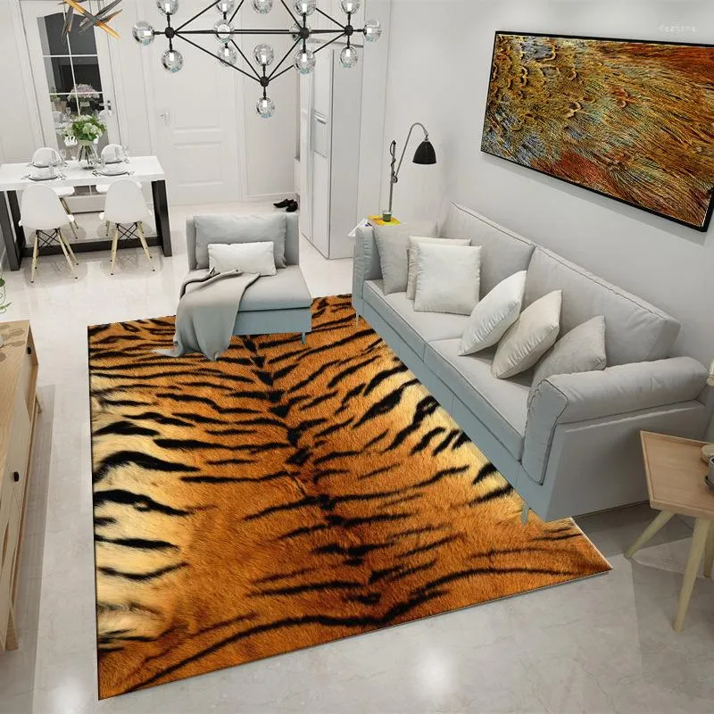 Carpets Animal Grain Carpet Leopard Rug For Livingroom Bedroom Cow Print Tapete Yoga Mat Children Room Floor Customized