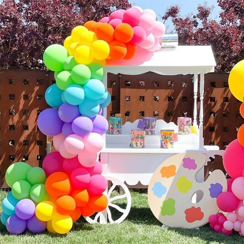 Carnival Party Decorations Rainbow Balloon Arch Kit Multicolor