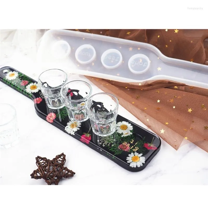 Andra smycken Tools Champagne Glass Serving Board Wine Holder Epoxy Harts Mögel Silikon