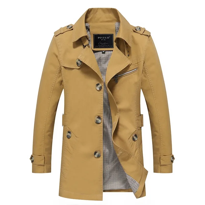 Wol voor herenmixen herfst/winter Koreaanse heren lange zakelijke jas mannen windjacks jassen casual trench jas mannelijke 5 kleuren s-5xl jk5793 220915