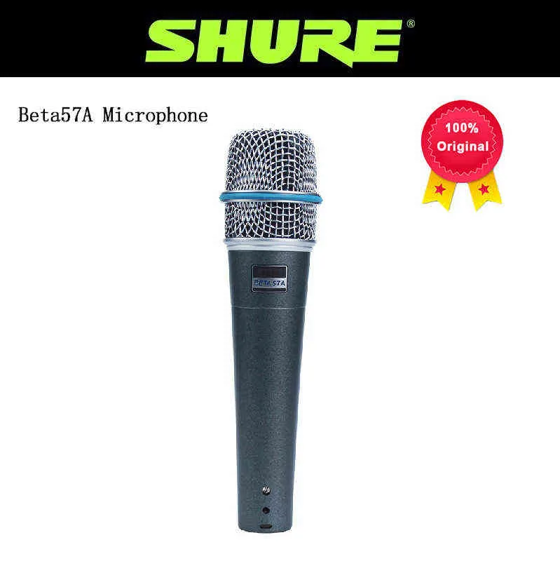 Microphones SHURE BETA 57A Wired Microphone Dynamic Cardioid Studio Home Record Handle Mic for Karaoke Music Stage Performance Live Mic T220916