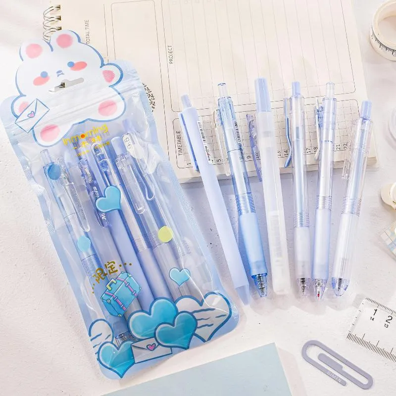 Gel Pen For Girls 2022 Simple Signature Fresh Color Student Stationery School Supplies Children Nice Gift