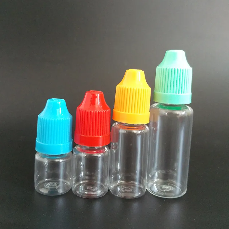 Flacone contagocce vuoto 5 ml 10 ml 15 ml 20 ml 30 ml 50 ml Contenitore in plastica trasparente