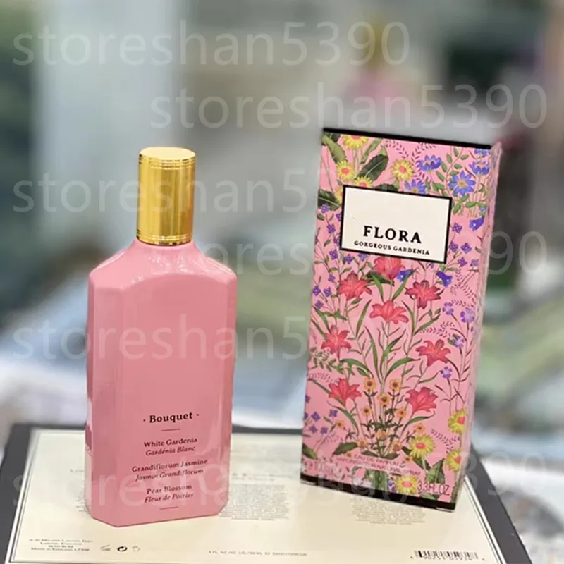 Lüks tasarımcı flora parfüm 100ml muhteşem gardenya kadın eau de parfum 3.3fl.oz koku meyve çiçek çiçeği edp bayan sprey kolonya yüksek versiyon kalite hızlı gemi