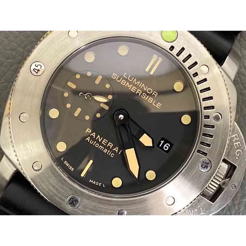 Męskie zegarek Wysokiej jakości projektant Sapphire Glass 47 mm 13 mm Automatyczny ruch mechaniczny Importowany Cowhide Watchband SCDZ
