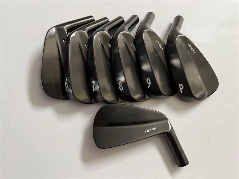 Zupełnie nowy MB-101 Iron Set MB-101 Golf Irons Black Golf Clubs 4-9p R/S Flex Steel Wał z osłoną głowy