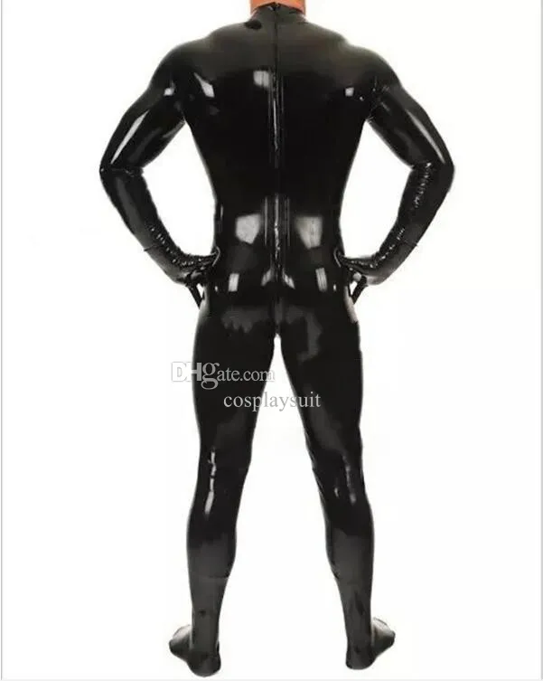 Sleek Black Catsuit: PVC Faux Leather Leotard... From Cosplaysuit, $40.21 |  DHgate.Com