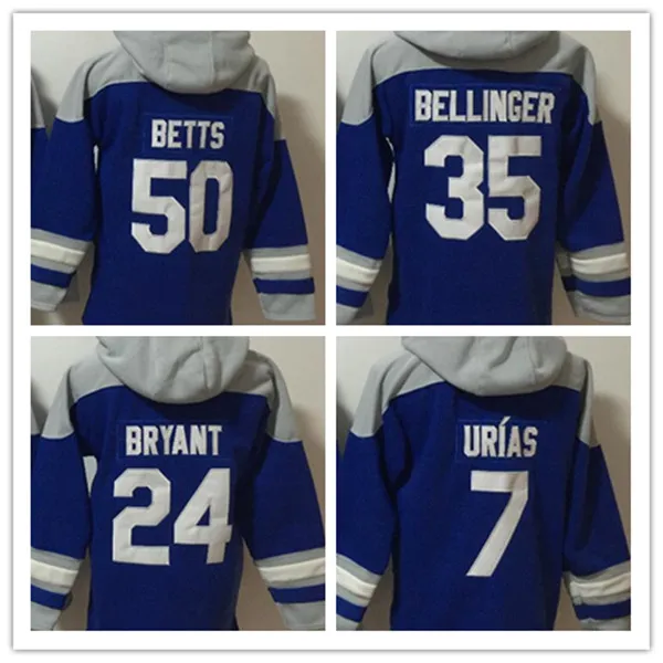 2022 Team Baseball Pullover Hoodie Fans toppar Size S-XXXL Blue Color Betts Bellinger Freeman Urias