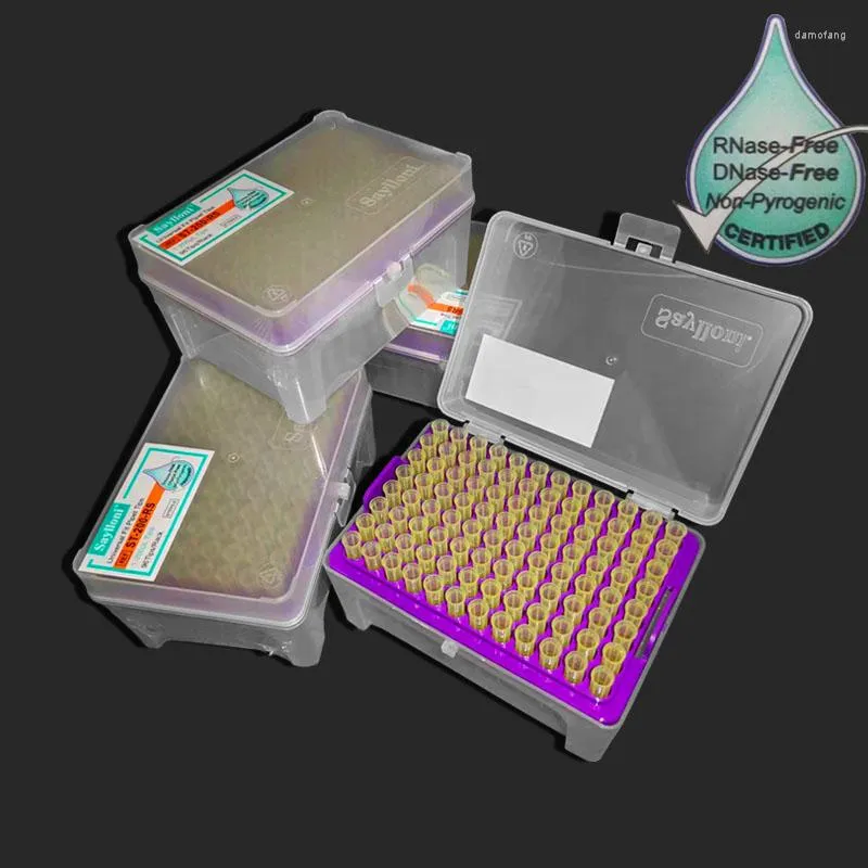 96st/Box 200Ul DNase-Free Pipette Tips Sug Box Pipettor Tips med pipetter icke-pyrogen BNase-fri