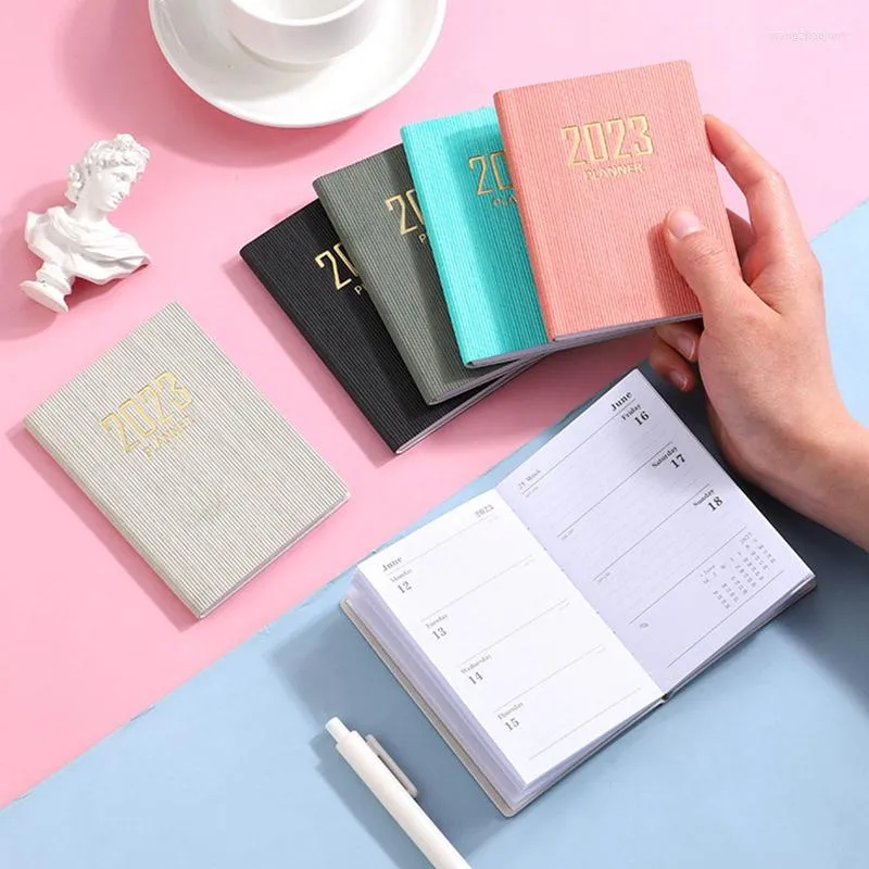 Mini Notebook Portable Pocket Notepad Daily Weekly Agenda Planner Notebooks Stationery Office School Supplies 2023 365 Days