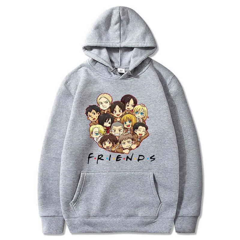 Sweats à capuche pour hommes Sweats à capuche Attack on Titan Hoodie Friends Wings of Freedom Mikasa Sweats à capuche pour hommes Sweat Japon Anime Shingeki No Kyojin Cosplay Come G220916