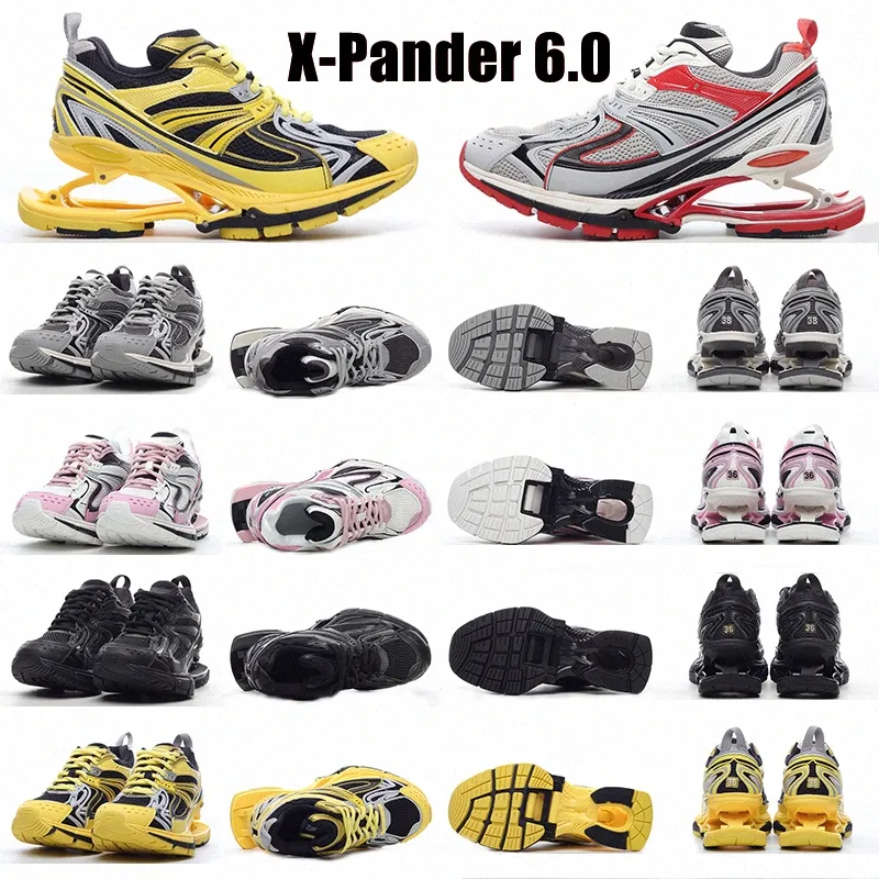 Дышащая сетчатая повседневная обувь мужская женская тройка S X-Pander 6.0 Spring Shoes helold blue pink no teable-сетка и нейлоновый дизайн-дизайнер передний спортивный стиль 40-мм кроссовки арки