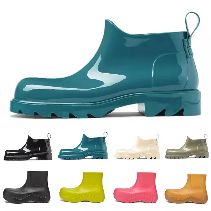 Puddle Stride Ankle Women Boots Waterproof Shoes Platform Pvc Boot Luxury Rubber Booties Height Increase rain men womens designer shoe blue Rainboots 35-45