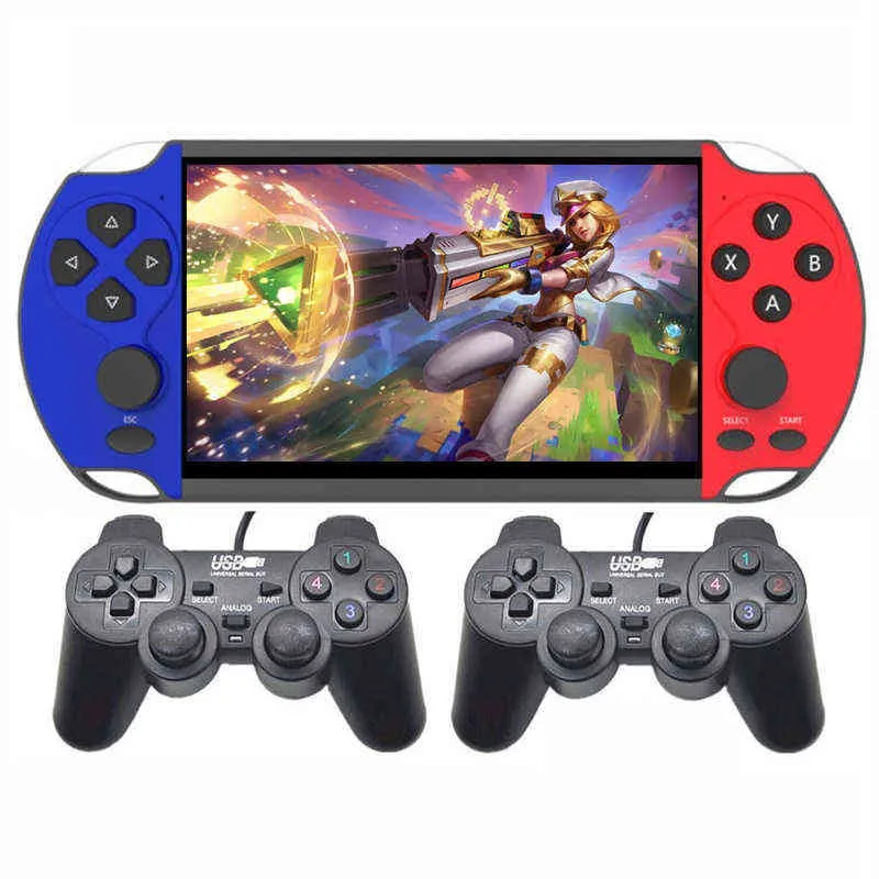 Portable Game Players CZT 6.5-inch HD screen double player video game console built-in 11000 game arcade/cps/neogeo/gbc/snes/fc/md emulator T220916