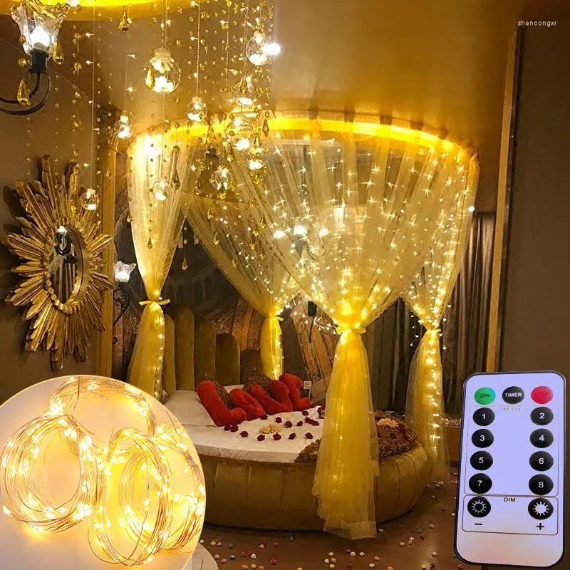ストリップカーテン導入されたライトロマンチックなコントロールストリングシャンデリアペンダントガーデンパーティークリスマスツリーデコレーションベッドルームギフト