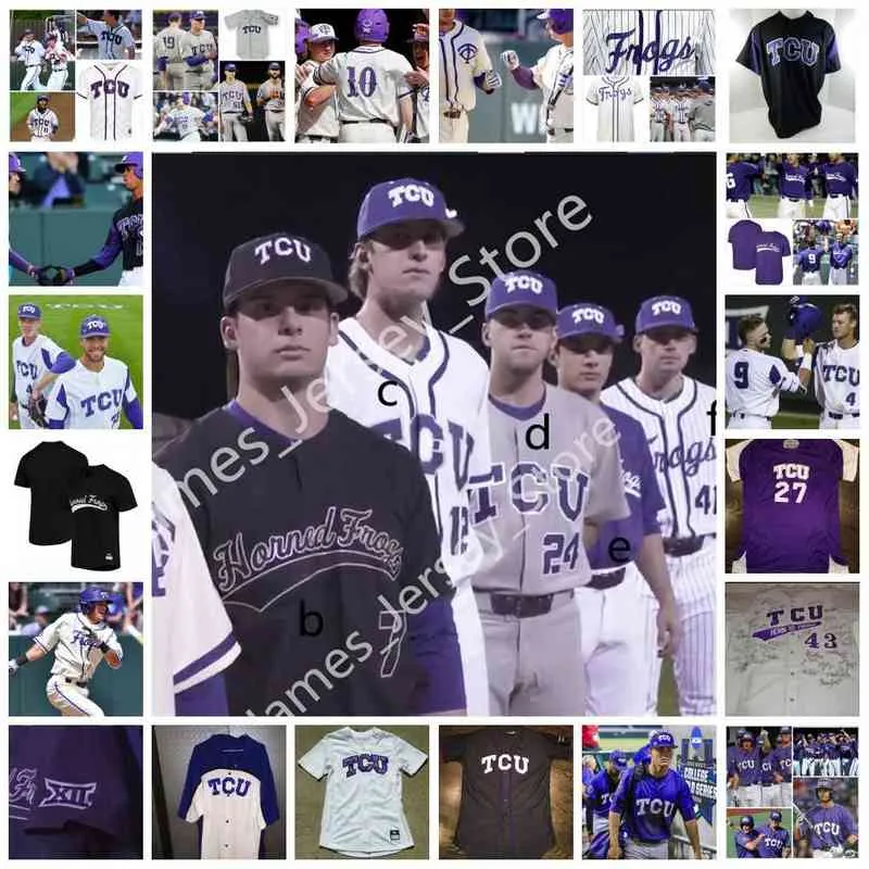 Custom TCU Horned Frogs Baseball Jersey Show Your College Spirit In