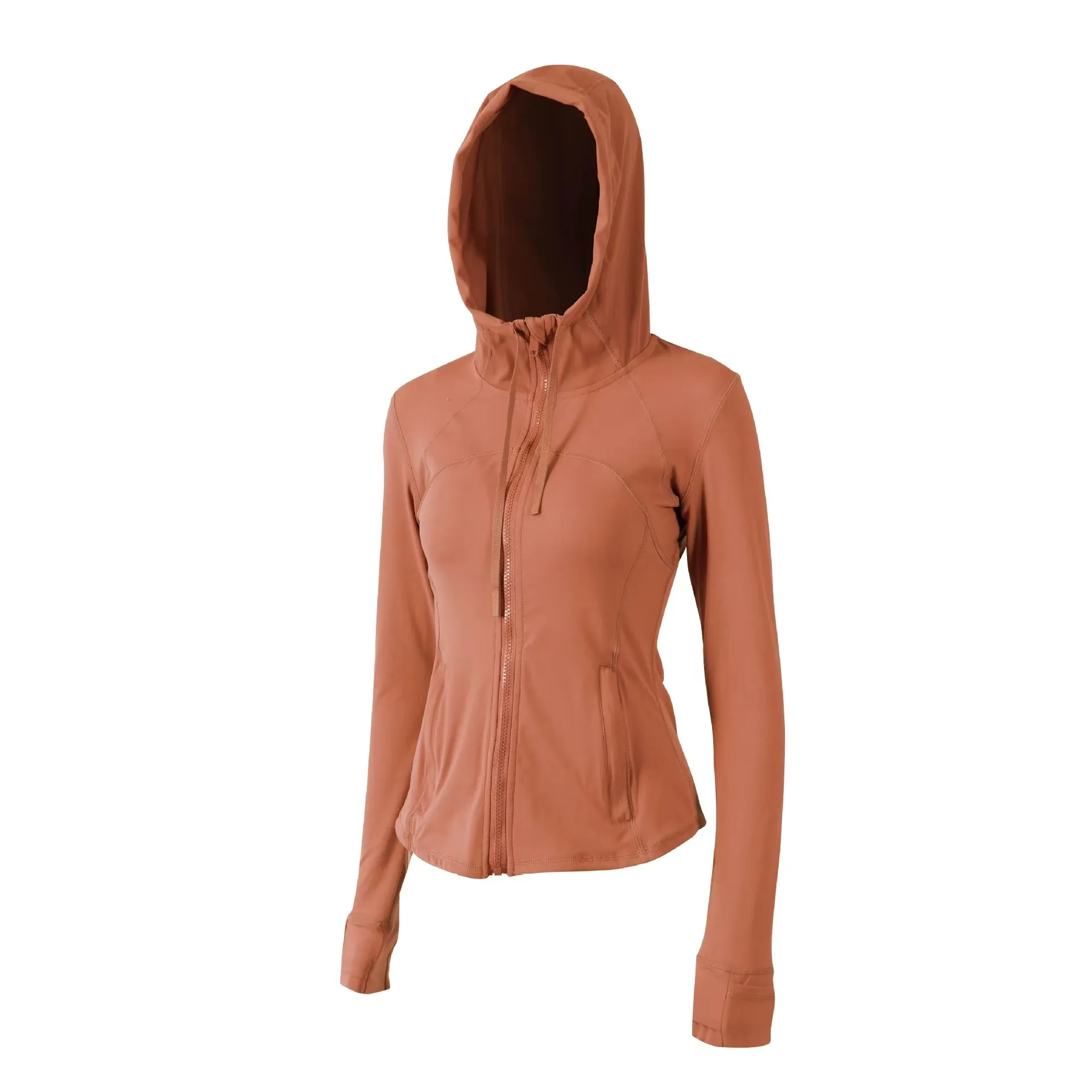 yoga slijtage jassen hoodies sweatshirts rits nylon dames roze jas jassen fitness oranje hoodys lange mouwen kleding yoga internation mode desiganer hoodies