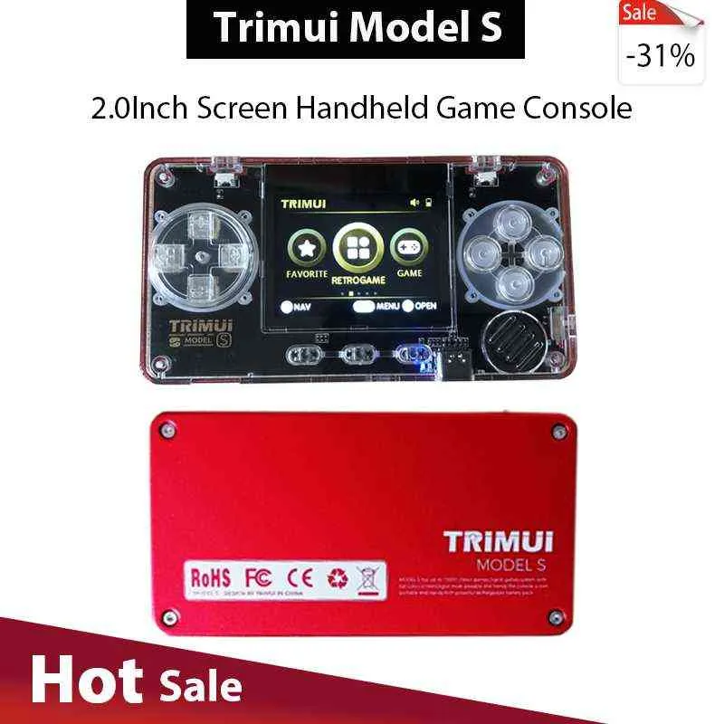 Portable Game Players Trimui Model S 2.0Inch Screen Slightly Retro Video Game Console 10 Simulators Over 5 000 Installed Pocketable Gaming Consoles T220916