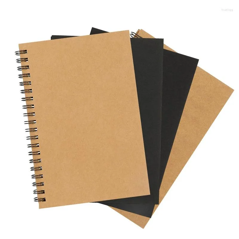Wholesale Practical Retro Spiral Coil Sketchbook Kraft Paper Notebook