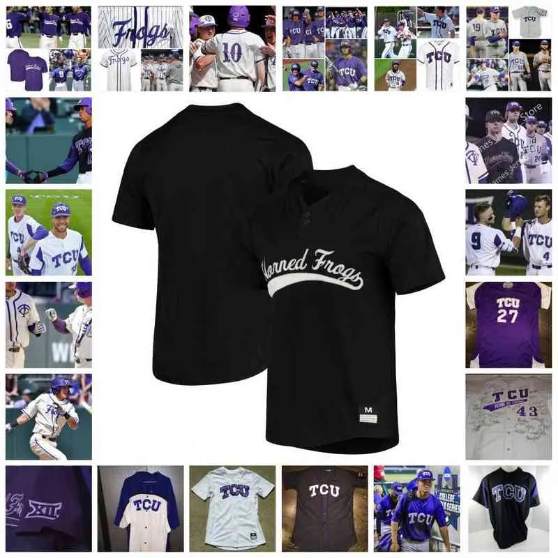 College Baseball Wears College 2022 NCAA Custom TCU Horned Frogs